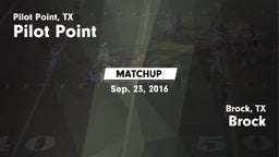 Matchup: Pilot Point vs. Brock  2016