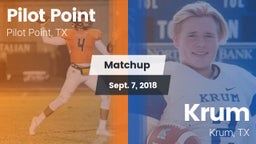 Matchup: Pilot Point vs. Krum  2018