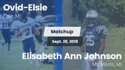 Matchup: Ovid-Elsie vs. Elisabeth Ann Johnson  2018