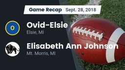Recap: Ovid-Elsie  vs. Elisabeth Ann Johnson  2018