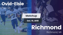 Matchup: Ovid-Elsie vs. Richmond  2018