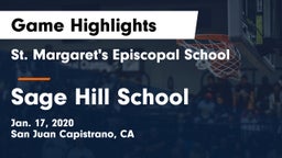 St. Margaret's Episcopal School vs Sage Hill School Game Highlights - Jan. 17, 2020