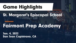St. Margaret's Episcopal School vs Fairmont Prep Academy Game Highlights - Jan. 4, 2022