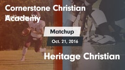 Matchup: Cornerstone Christia vs. Heritage Christian 2016