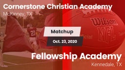 Matchup: Cornerstone Christia vs. Fellowship Academy 2020