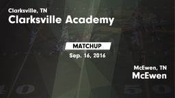 Matchup: Clarksville Academy vs. McEwen  2016