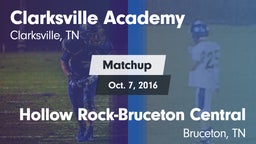 Matchup: Clarksville Academy vs. Hollow Rock-Bruceton Central  2016