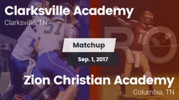 Matchup: Clarksville Academy vs. Zion Christian Academy  2017