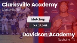 Matchup: Clarksville Academy vs. Davidson Academy  2017