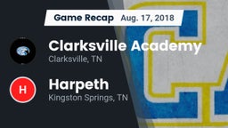 Recap: Clarksville Academy vs. Harpeth  2018