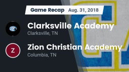 Recap: Clarksville Academy vs. Zion Christian Academy  2018