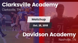 Matchup: Clarksville Academy vs. Davidson Academy  2018