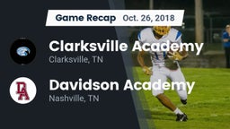 Recap: Clarksville Academy vs. Davidson Academy  2018