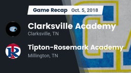 Recap: Clarksville Academy vs. Tipton-Rosemark Academy  2018