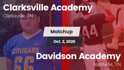 Matchup: Clarksville Academy vs. Davidson Academy  2020