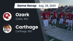 Recap: Ozark  vs. Carthage  2020