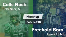 Matchup: Colts Neck vs. Freehold Boro  2016