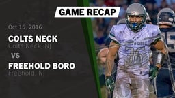 Recap: Colts Neck  vs. Freehold Boro  2016