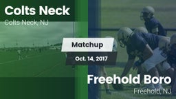 Matchup: Colts Neck vs. Freehold Boro  2017