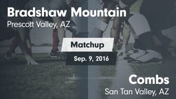Matchup: Bradshaw Mountain vs. Combs  2016