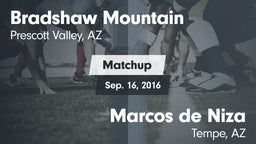 Matchup: Bradshaw Mountain vs. Marcos de Niza  2016