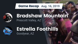 Recap: Bradshaw Mountain  vs. Estrella Foothills  2019