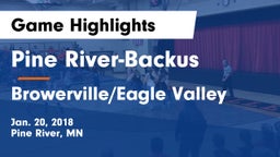 Pine River-Backus  vs Browerville/Eagle Valley  Game Highlights - Jan. 20, 2018