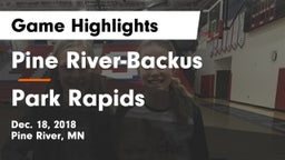 Pine River-Backus  vs Park Rapids  Game Highlights - Dec. 18, 2018