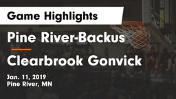 Pine River-Backus  vs Clearbrook Gonvick  Game Highlights - Jan. 11, 2019