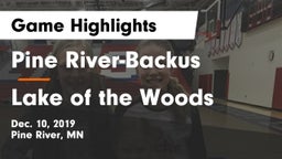 Pine River-Backus  vs Lake of the Woods Game Highlights - Dec. 10, 2019
