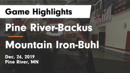Pine River-Backus  vs Mountain Iron-Buhl  Game Highlights - Dec. 26, 2019