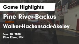 Pine River-Backus  vs Walker-Hackensack-Akeley  Game Highlights - Jan. 28, 2020