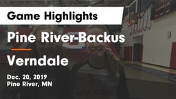 Pine River-Backus  vs Verndale  Game Highlights - Dec. 20, 2019