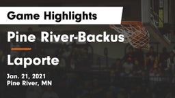Pine River-Backus  vs Laporte  Game Highlights - Jan. 21, 2021