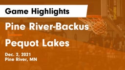 Pine River-Backus  vs Pequot Lakes  Game Highlights - Dec. 2, 2021