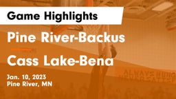 Pine River-Backus  vs Cass Lake-Bena  Game Highlights - Jan. 10, 2023