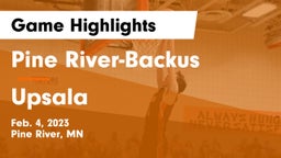 Pine River-Backus  vs Upsala  Game Highlights - Feb. 4, 2023