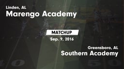 Matchup: Marengo Academy vs. Southern Academy  2016