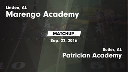 Matchup: Marengo Academy vs. Patrician Academy  2016