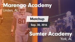 Matchup: Marengo Academy vs. Sumter Academy  2016