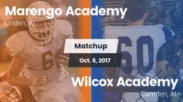 Matchup: Marengo Academy vs. Wilcox Academy  2017