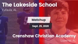 Matchup: Lakeside vs. Crenshaw Christian Academy  2020