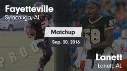 Matchup: Fayetteville vs. Lanett  2016