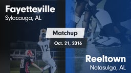 Matchup: Fayetteville vs. Reeltown  2016