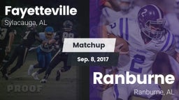 Matchup: Fayetteville vs. Ranburne  2017