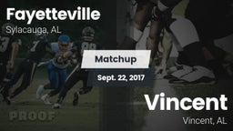 Matchup: Fayetteville vs. Vincent  2017