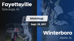 Matchup: Fayetteville vs. Winterboro  2017