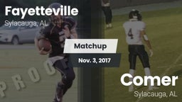 Matchup: Fayetteville vs. Comer  2017