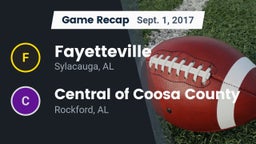 Recap: Fayetteville  vs. Central of Coosa County  2017