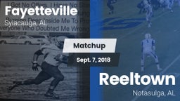 Matchup: Fayetteville vs. Reeltown  2018
